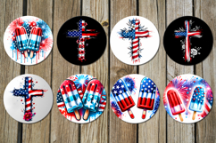Patriotic usa flag | american coaster &amp; key chain design Product Image 3