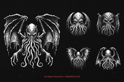 10 Bundle Dark Art Cthulhu Beast Monster Creature Octopus Product Image 5