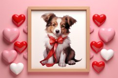 Cute Valentine Dog Clipart, Valentines Day Dog Clipart Product Image 3
