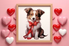 Cute Valentine Dog Clipart, Valentines Day Dog Clipart Product Image 3
