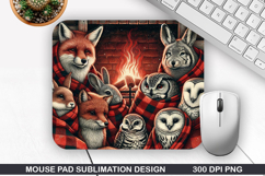 Animals Mouse Pad Sublimation, Christmas Mouse Pad PNG Product Image 1