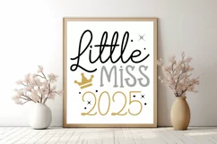 Little miss 2025 SVG, Happy New Year SVG Product Image 3