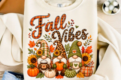 Fall Vibes Gnome Pumpkin PNG Product Image 1