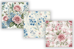 Grandmillennial Floral Seamless Digital Paper, Vintage Pink Product Image 3