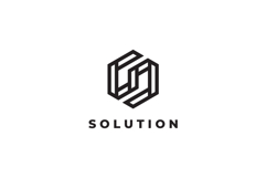 Solution Letter S Hexagon Logo Design Vector Product Image 3