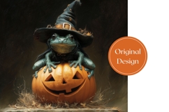 Funny Halloween Frog Tumbler, Halloween Tumbler Wrap Product Image 3