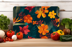 Tropical Floral Cutting Board Design | Cutting Board png Product Image 4