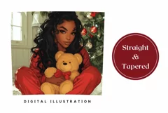 Christmas Girl Tumbler Design, Christmas Teddy Bear Tumbler Product Image 3