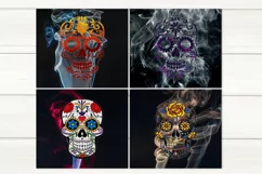 Oil paint skull Gothic design | Skinny tumbler Sublimation Product Image 3