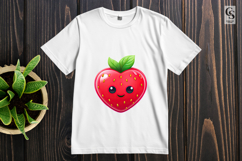 Cute Strawberry Fruit Characters Clipart Sublimation PNG Product Image 3
