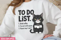 To Do List PNG, Funny Cat Jokes Sublimation PNG Product Image 3