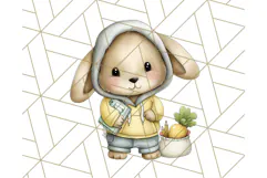 Cute Back to School Animals PNG Clipart with Books & Bags Product Image 3