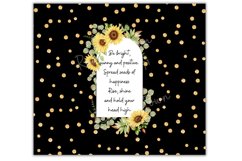 Sunflower 20 oz Skinny Tumbler Wrap Sublimation Design PNG Product Image 3