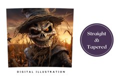 3D Halloween Scarecrow Tumbler Wrap, 3D Tumbler Wrap Product Image 3