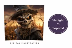 3D Halloween Scarecrow Tumbler Wrap, 3D Tumbler Wrap Product Image 3