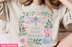 Find inner strength PNG, Positive Dragonfly Sublimation PNG Product Image 3