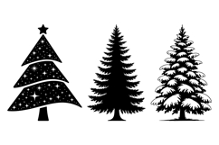 Christmas Tree Clipart PNG Bundle | Christmas Ornament Product Image 3