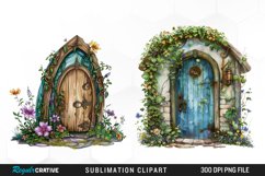 Flower Fairy Door Clipart Bundle Product Image 4