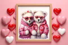 Cute Couple Animal Valentine Clipart, Valentines Day Couplet Product Image 3