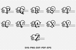 Flower Monogram Split Letters, Floral Monogram Font SVG File Product Image 20