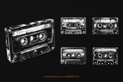 10 Bundle Dark Art Cassette Tape Classic Vintage Tattoo Product Image 5