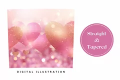 Pink Glitter Hearts Tumbler Design, Valentine's Day Tumbler Product Image 3