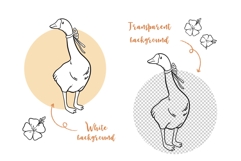 Geese Silhouette Clipart PNG SVG Product Image 3