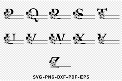 Flower Monogram Split Letters, Floral Monogram Font SVG File Product Image 7