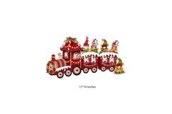 Christmas train with gnomes and Christmas trees Christmas Product Image 3