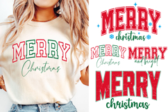 Merry Christmas Svg, Merry &amp; Bright svg, Christmas Shirt Product Image 3