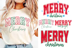 Merry Christmas Svg, Merry & Bright svg, Christmas Shirt Product Image 3