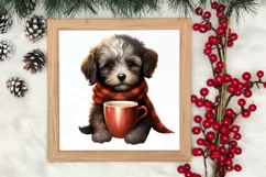 Christmas Dog And Coffee Clipart, Christmas Clipart Product Image 3
