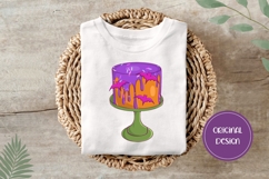 Hand Drawn Halloween Cake Illustration, Halloween Sweets Product Image 3