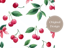 Cherry Tumbler Wrap, Berries Tumbler, Cherry Sublimation Product Image 3