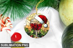 Christmas Santa Wineglass Ornament | Christmas Ornament PNG Product Image 1