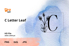 Letter Leaf Monogram Product Image 1