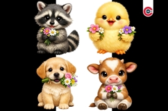 Adorable Baby Animal with Floral Bouquets Product Image 3