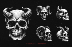 10 Bundle Dark Art Skull Horn Demon Devil Occult Hell Product Image 5