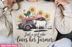 Just A Girl Who Loves PNG, Beauty Farm Sublimation Product Image 3