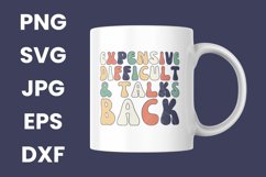 Retro Funny Expensive Difficult and Talks Back Humor SVG Product Image 3