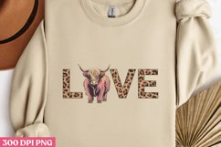 Love PNG, Highland Cow Sublimation PNG Product Image 3