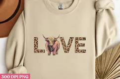 Love PNG, Highland Cow Sublimation PNG Product Image 3