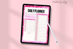 Pink Daily Planner Template for Canva | Feminine To-Do List Product Image 3