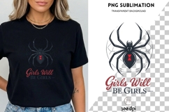 Black Widow Girls Will Be Girls PNG | Spider Graphic Product Image 3
