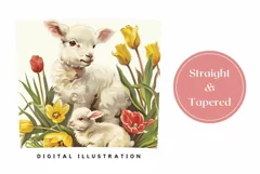 Easter Lumb Tumbler Sublimation, Tulips Tumbler Wrap Design Product Image 3