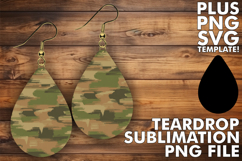 Sweet Teardrop Earrings Design PNG, Funky Pattern Product Image 1