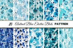 Watercolor Abstract Blue Electric Blots Seamless Pattern Product Image 3