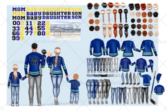 Hockey Family clipart: &quot;HOCKEY CLIPART&quot; Hockey jerseys PNG Product Image 2