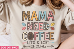Mama needs coffee PNG, Retro Mother Sublimation PNG Product Image 3