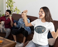 Preppy Denim Floral Football Png | Game Day Png Fall Vibes Product Image 2